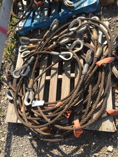 Quantity of 7/8" Steel Cable Slings.
