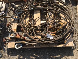 Quantity of 7/8" & 1/2" Steel Cable Slings.