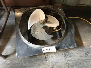 Selling Off- Site -  (1) 12" Exhaust Fan.  Location - 527 North 200 East, Raymond, AB -  For Further Information Please Call Chris 403-308-1161.
