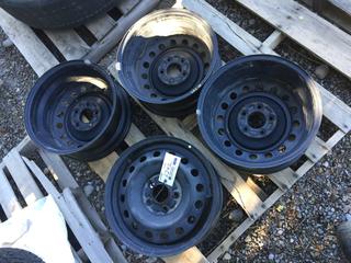 Set of (4) 16" Black Steel Rims.