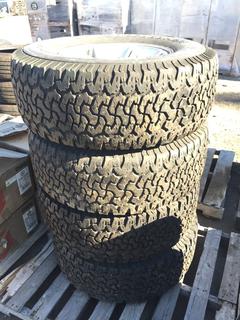 Set of (4) BF Goodrich All Terrian Tires LT 315/70 R17 121/118R w/ Hummer Rims.