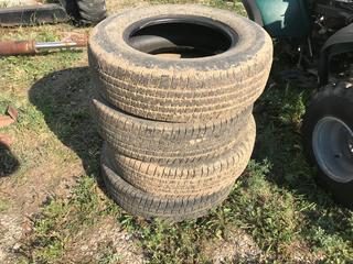 Selling Off- Site -  (4) Used Carlisle  205/75R15 Tires.  Location - 527 North 200 East, Raymond, AB -  For Further Information Please Call Chris 403-308-1161.