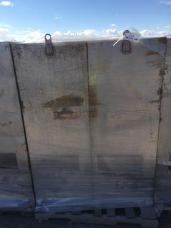 (2) Stainless Steel Boiler Cabinets from Vac Truck 30" x 24" x 62 1/2".