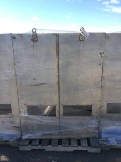 (2) Stainless Steel Boiler Cabinets from Vac Truck 30" x 24" x 62 1/2".