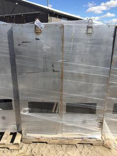 (2) Stainless Steel Boiler Cabinets from Vac Truck 30" x 24" x 62 1/2".