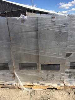 (2) Stainless Steel Boiler Cabinets from Vac Truck 30" x 24" x 62 1/2".