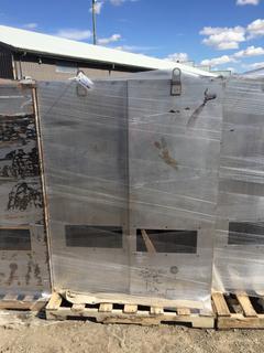 (2) Stainless Steel Boiler Cabinets from Vac Truck 30" x 24" x 62 1/2".