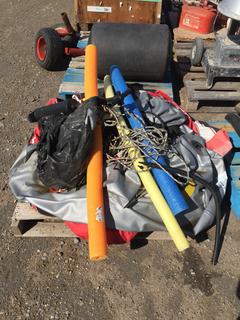 (3) Inflatable Water Tubes, Pump, Rope & Balast Bags.