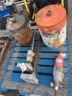 Coring Drill w/ Stand , 10" Bit & 13" Bit.