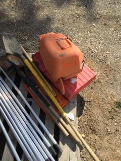 Quantity of Shovels & Empty Tool Cases.