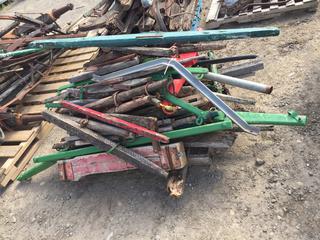 Pallet of Wagon Parts, Axles/Yolks.