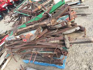Pallet of Wagon Parts, Axles/Yolks.