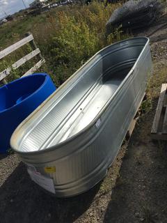 Stock Tank 10' x 3' Galvanized Round End 2' Deep.