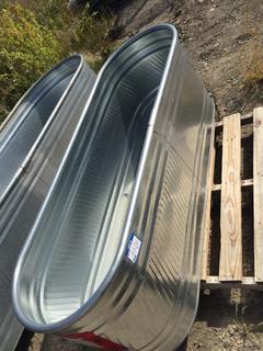 Stock Tank 6' x 24" Galvanized Round End 2' Deep.