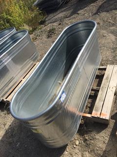 Stock Tank 6' x 21" Galvanized Round End 2' Deep.