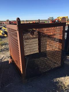 Steel Mesh Cage 59" x 58" x 6'.