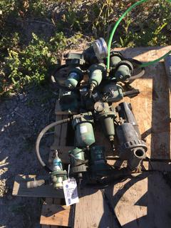 (6) Lincoln Industrial Size Air Filters & Regulators.