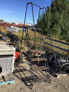 Set of Steel Stairs on Castors 24" x 70"H.