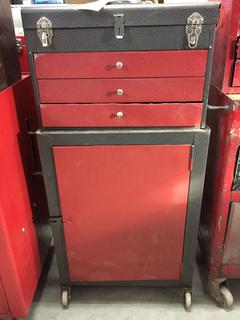 Test Rite 19" Tool Storage Drawers  & 11" Metal Rolling Cabinet c/w Tools.