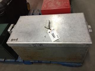 Metal Box w/ Lid, 27.5"x 13"x 13.25".