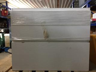 White Wall Mounted Vanity, 24"x 30".