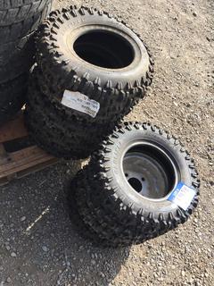 (6) Carlisle Tires 4.80 - 8NHS *No Rims* & (2) Carlisle Tires w/ Rims 4.80 - 8NHS.
