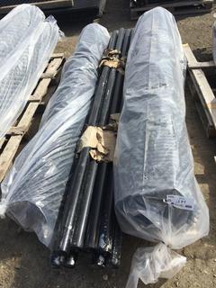 (2) Rolls of 8' 1 1/4" x 8' x 9 ga Black Mesh Fencing, Approx. 75'.