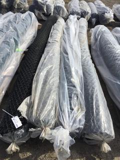 (4) Rolls of 12' x 1 3/4" x 9 ga Black Mesh Fencing, Approx. 200'.