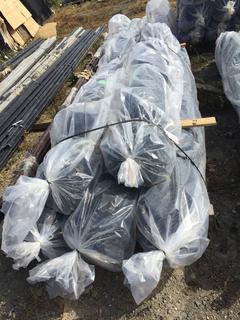 (1) Roll of 9' x 2" x 6 ga Black Mesh Fencing, Approx. 20', (1) Roll of 10' x 1 1/2" x 9 ga Black Mesh Fencing, Approx. 20', (3) Rolls of 10' x 1 3/4" x 9 ga Black Mesh Fencing, Approx. 60'.