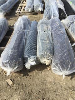 (2) Rolls of 6' x 2" x 6 ga Brown Mesh Fencing, Approx. 40', (2) Rolls of 5' x 1 3/4" x 9 ga Black Mesh Fencing, Approx. 100'.