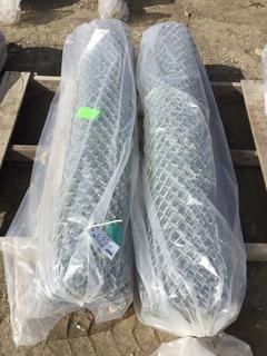 (2) Rolls of 5' x 1 1/2" x 9 ga Galvanized Mesh Fencing, Approx. 50'.