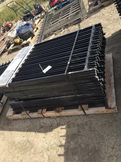 (22) Iron Eagle Gates 39" x 5' c/w Rings and Flares.