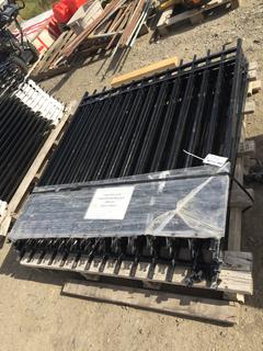 (8) Iron Eagle Gates 56" x 5' c/w Rings and Flares.