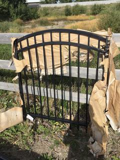 (1) Ornamental Black Gate 48"W x 52"H.
