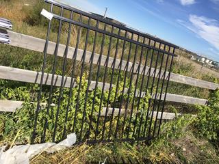 (1) Ornamental Black Steel Panel 92"W x 70"H. 