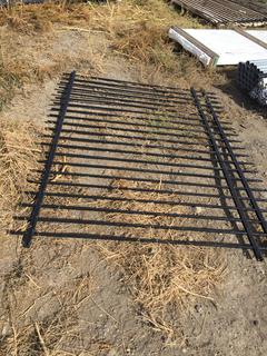 (1) Ornamental Black Steel Panel 94"W x 70"H. 