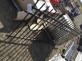 (1) Ornamental Black Steel Panel 92"W x 46"H.  