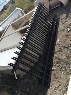 (2) Ornamental Black Steel Panel 92"W x 34"H.  