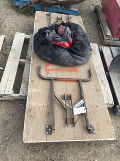 (2) Folding Wooden Tables 30" x 78" & Tire Covers.