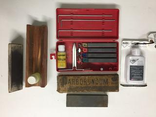 Assorted of Hone Stones, Lansky Stones & Hone Oil.