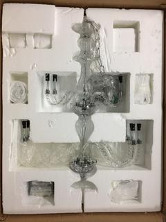 Century Venetian Glass & Crystal Chandelier.