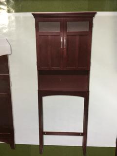 Home Maison Hotel Collection Space Saving Cabinet, Chocolate Brown/Brushed Nickel, 26"x 9.5"x 69".