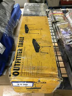 Browning Outdoor Portable Adjustable Table, 22"x 61"x 42".