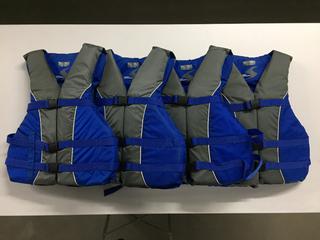 (4) Sport Dimension Adult Life Jackets.