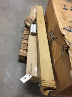 (4) Bazik 1" Cordless White Vinyl Blinds, 60"x 64" & (2) White Blinds, Approx. 60"x 72".