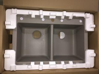 Blanco Dohna 2.0 Silgranit Double Sink, Truffle, 31.5"x 20.5", #401284.