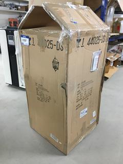 One Allium Way Galilea Classic Vintage Geometric 4-Light Lantern Chandelier, 17.5"x 17.5"x 34.5".