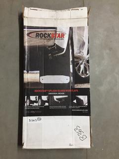 Set of (2) Rockstar Splash Guard Mud Flaps, Universal Design, P/N 4000570.