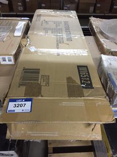 Braxton Studio Dirty Oak 4-Door Shoe Cabinet, 31"x 14"x 49".