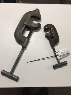 Ridgid #4 2 to1 Pipe Clamp and Ridgid #1 & 2, 1/8 to 1 1/4 Pipe Clamp.
